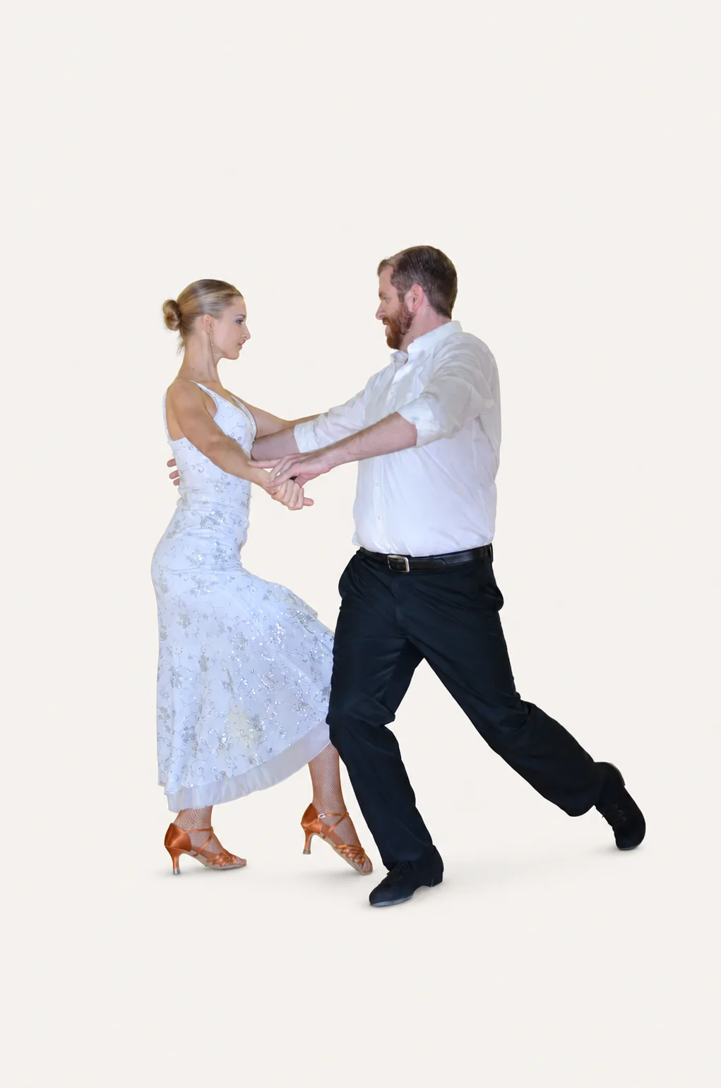 Eric and Bria Bird practicing connected partner movement