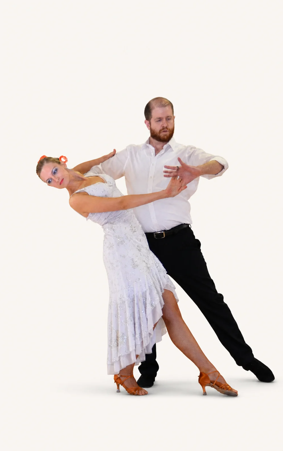 Eric and Bria Bird practicing an American Smooth dance pose